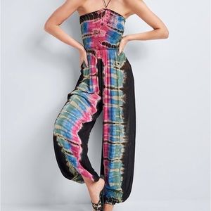 Smocked Jumpsuit sz L